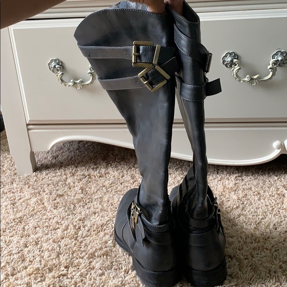 M2 By Mia Mooz Kashi Tall Grey Boots - Picture 5 of 6